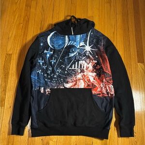 Star Wars Hoodie – Adult Small  Movie Scene – Black